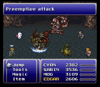 Final Fantasy 6 battle screen